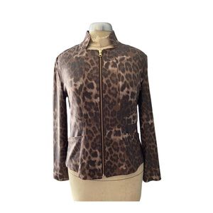 NWOT Clara Sun Woo Leopard Print Jacket